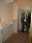 One master walk-in closet